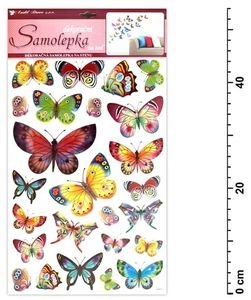 Samolepící dekorace 10141 barevní motýli 53x29cm