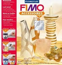 Fimo kovové plátky - zlatý