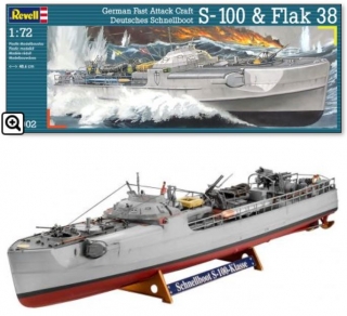 Plastic ModelKit Loď - S-100/Flak German Fast Attack Ship