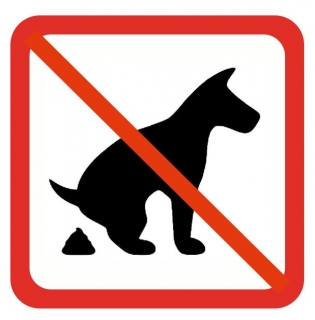 Samolepka zákaz venčení psů