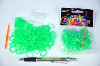 Gumičky Loops - 250ks - zelená