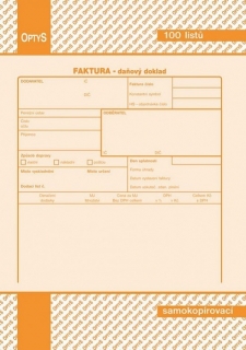 Faktura A5 propisující Optys 1072