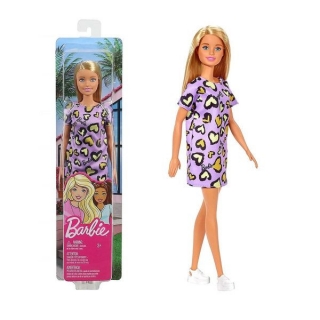 Barbie panenka v šatech GHV49 fialová
