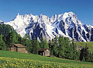 Puzzle CLEMENTONI1000 dílků Mont Blanc