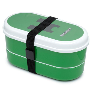 Krabička na oběd s příborem MINECRAFT zelená