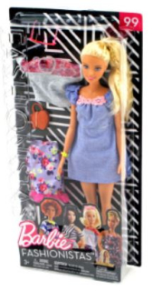 Barbie Modelka s oblečky FRY79