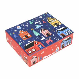 Hrací krabička - Zasněžené domky 