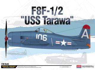 Model Kit letadlo 12313 - F8F-1/2 "USS Tarawa" LE: (1:48)