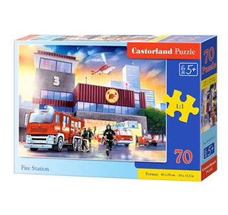 Puzzle Castorland 70 dílků premium - Požární stanice