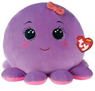 Ty Squish-a-Boos OCTAVIA, 22 cm - fialová chobotnice
