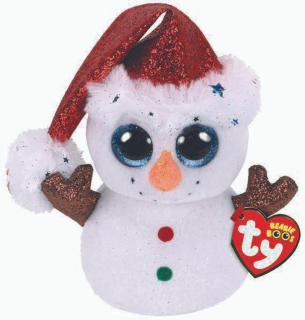 TY Beanie Boos sněhulák se šálou vánoční 15 cm