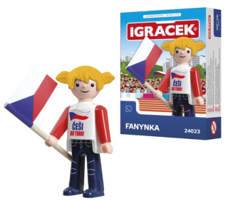Igráček Fanynka - figurka s vlajkou