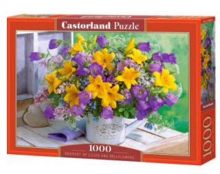 Puzzle Castorland 1000 dílků - Kytice lilii a zvonku