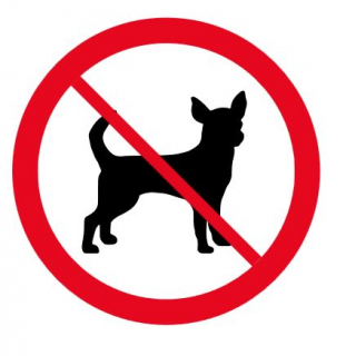 Samolepka zákaz vstupu se psem 12 cm