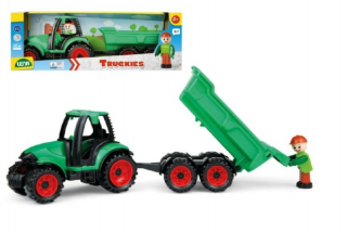 Auto Truckies traktor s vlečkou plast 32cm s figurkou LENA