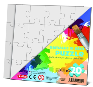 Namaluj si sám 2 Čtverce - kreativní puzzle bez potisku