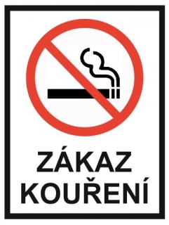 Samolepka zákaz kouření 20 x 15 cm
