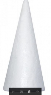 Polystyrenový kužel, 15cm 1ks.