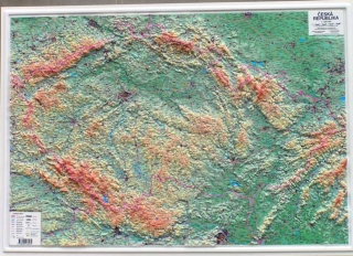 Plastická mapa České republiky 1:500 000
