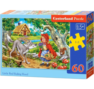 Puzzle Castorland 60 dílků - Červená Karkulka s vlkem