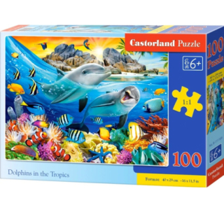 Puzzle Castorland 100 dílků premium - Delfíni